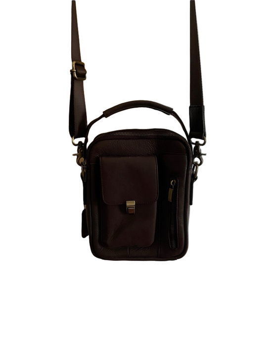 No brand Other - Men's Leather Messenger Men  Crossbody Bag